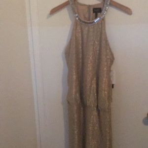 Gold Metallic Cocktail Dress